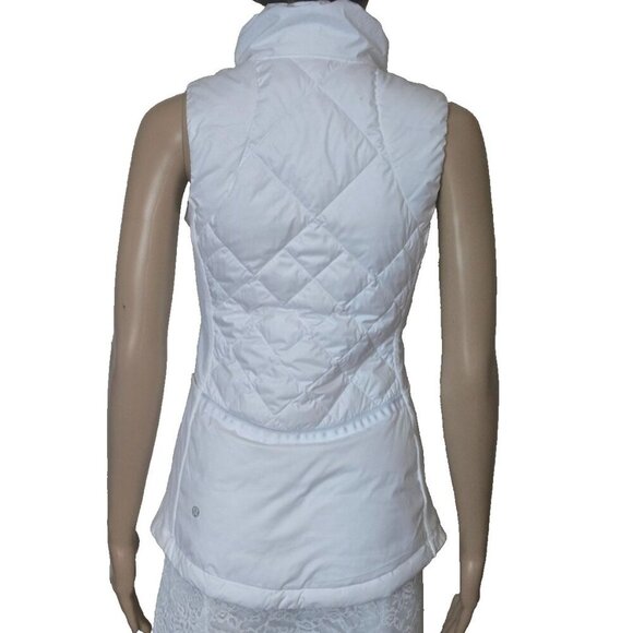 Lululemon women's Down For A Run white Vest size 4 - Picture 7 of 9